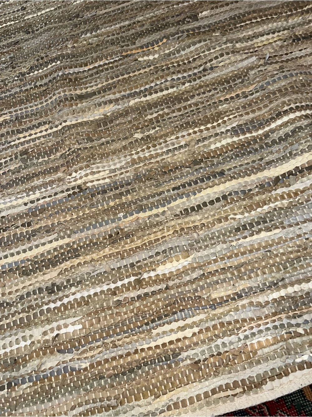 Pottery Barn Leather Rug-Beautiful! - Picture 3 of 8